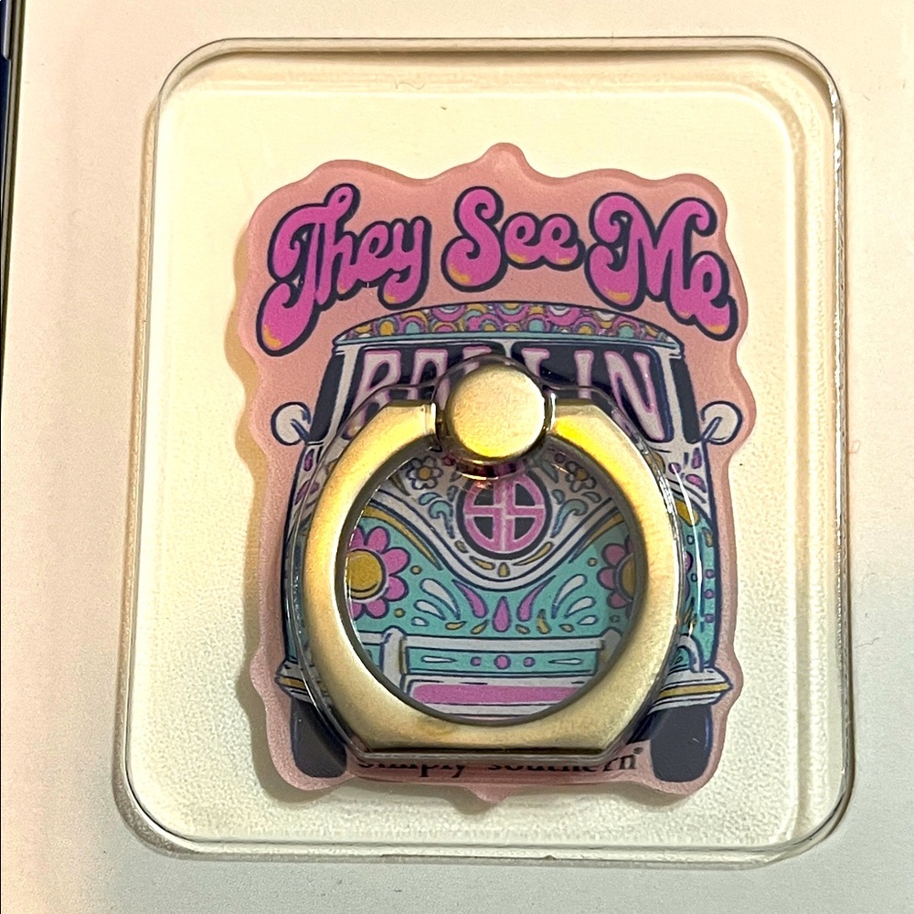 NEW Simply Southern “They See Me Rollin’” Phone Holder Kickstand – Hippie VW Bus